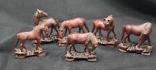 ****vintage chinese Hand Carved Wood 4.5” Horse picture