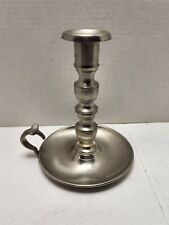 Woodbury Pewterers Candlestick Holder Pewter Stamped 6.5”H picture