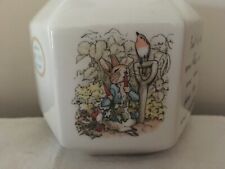 Wedgwood Peter Rabbit Hexagon Ceramic Bank, Beatrix Potter, Made In England 1993 picture