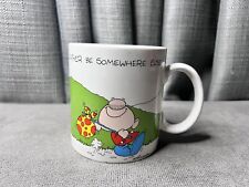 VTG Russ Berrie Coffee Mug Id Rather Be Somewhere Else Outdoors Schneider picture