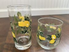 Royal Norfolk Lemon Citrus Tumbler & Wine Glass picture