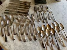 Antique Flatware Wm Rogers Reinforced Plate Spring Charm pattern 37 pieces picture