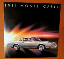 Original 1981 Chevy Monte Carlo Sales Brochure Coupe Boating Men Women 16 pg picture