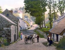 1890's Glenoe Village, Ireland Vintage Photograph 8.5
