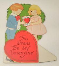 Valentine Card Carrington Boy & Girl This Means Be My Valentine 1930s  picture