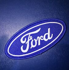 FORD Oval emblem Embroidered/ Woven Iron On Patch 2”x4.5” Blue picture