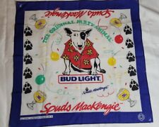 Spuds MacKenzie Bud Light 1988 Vintage Bandana Scarf Handkerchief Spud 20x20