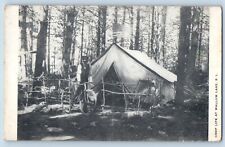 Wallum Lake Rhode Island Postcard Camp Life Exterior View c1911 Vintage Antique picture
