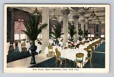 New York City NY, Hotel Marseilles Blue Room, Advertising, Vintage Postcard picture