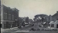 Mill Street, St. Louis, Michigan, Postcard (1915) picture