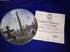 Henri d'Arceau La Place de la Concorde Plate with C.O.A. and Box #DZ 578 picture