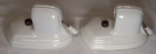 Antique Sconce Pair Vtg Porcelain Light Fixture Ceramic Art 2 Rewired USA #A80 picture