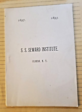 1893-1894 S.S. SEWARD INSTITUTE, FLORIDA, NY- ANNUAL CIRCULAR, MUCH INFO, PHOTOS picture