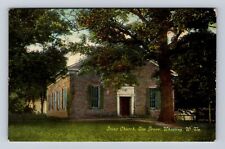 Wheeling WV-West Virginia, Elm Grove Stone Church, Antique Vintage Postcard picture