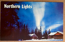 Fairbanks Alaska Northern Lights over Cabins Postcard picture