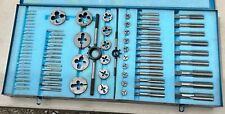 GREENFIELD TRW 84 PC TAP & DIE THREADING SET #6 NICE + 2 WRENCHES picture
