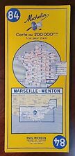 1967 Michelin #84 MARSEILLE-MENTON France Road Travel Highway Map-Europe picture