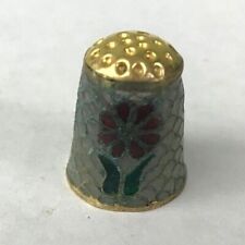 Vintage Chinese Cloisonne Flower Sewing Thimble  picture