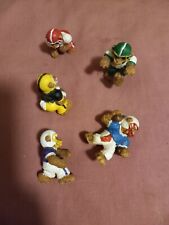 vintage miniatures lot 5, Tender Heart Bear Football Players picture