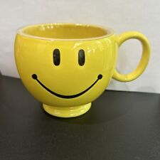  Yellow Smiley Face Emoji Large Collectible Teleflora Ceramic Coffee Mug/Planter picture