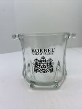 Korbel Champagne Ice Bucket Thick Glass Heavy 5 1/2