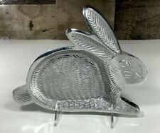 Cast Aluminum Hammered Rabbit Shaped Dish 🐇~ Easter Décor ~ 8.5