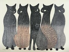 Kiyoshi Saito Famous Cats Image On Postcard   Associates (B) picture