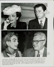 1977 Press Photo Joan Crawford with husbands Philip Terry and Alfred Steele picture
