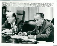1968 Pres Johnson Nicholas Katzenbach Under Secy State Politics Wirephoto 8X10 picture