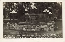 Postcard Drinking Fountain Presented to Cedar Rapids byOrganized Labor 1910 RPPC picture