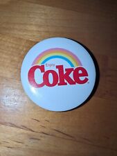 Rare Vintage 1970s Enjoy Coke Rainbow Pinback Button Coca-Cola Pride picture