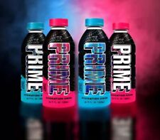 Set Of 4 Pink & Blue Limited Edition PRIME X Bottles  Holographic Codes Included picture