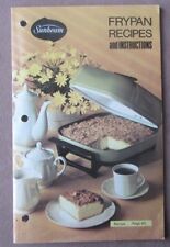 Vtg 1970s Sunbeam Automatic Frypan User Manual & Cookbook Recipes Original picture