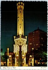 Postcard - Water Tower at Night, Chicago, Illinois, USA picture
