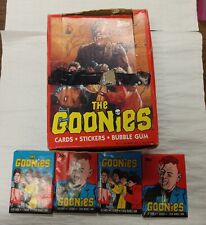 UNOPENED VINTAGE 1985 THE GOONIES TOPPS WAX PACKS & BOX+ FOUR PACKS  picture