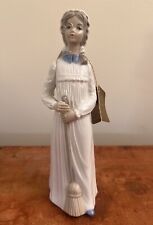 Vintage TENGRA Valencia Sweeper Girl Porcelain Figurine Statue Spain picture