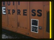 Railroad Slide - Pacific Fruit Express #458935 Reefer Box Car 1975 Congress Park picture