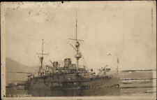 Naval Ship Giovanni Bausan Italo Turkish War Ship c1912 Real Photo Postcard picture