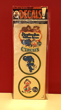 Vintage Impko unopened pack of 3 Ringling Brothers Circus Decals 1968 picture