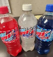 3x Summer Mountain Dew Bottles Liberty Chill Freedom Fusion Star Spangled Splash picture