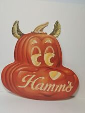 Vintage Hamm's Beer Pumpkin Head Halloween Cardboard Unused 1992 7