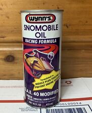 Vintage Wynn's Racing Formula Snowmobile Oil Metal Pint Can Full SAE 40 Modified picture