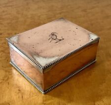 Antique Silver Plated Capricorn Trinket Cigarette Box England picture