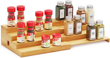 SpaceAid 4 Tier Bamboo Spice Rack Organizer for Cabinet, Kitchen Natural  picture