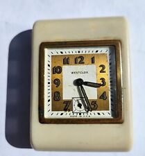Rare 1936 Westclox Pickwick Art Deco Travel Clock Non Working Condition picture