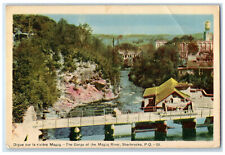1946 The Gorge of the Magog River Sherbrooke Quebec Canada Vintage Postcard picture