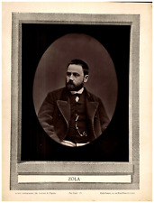 Émile Zola, French writer and journalist vintage print, period print picture