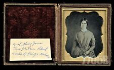 Pretty ID'd Woman New Hampshire 1850s 1/6 Daguerreotype picture