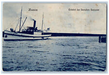 Hanover Germany Postcard Entrance of the Steamer Husum c1910 Posted Antique picture