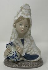 Vintage Lladro #5670 Valencia Woman Bust Lace Mantilla Pitcher Figurine MINT picture